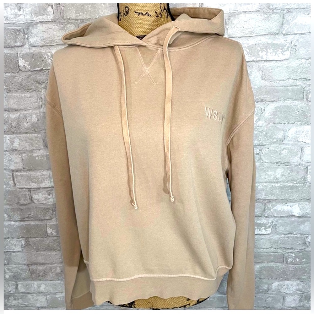 WSLY by Bandier Ecosoft Classic Hoodie Small - Tan